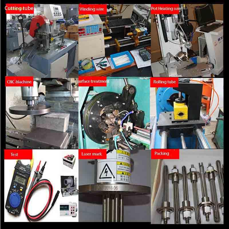 3 fázisú 380 V karimás merülőfűtés folyamata5 3 Phase 380V Flange Type Immersion Heater process5